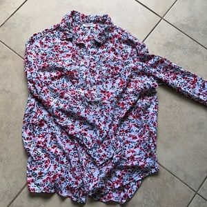 Beach lunch lounge long sleeve button down Medium shirt